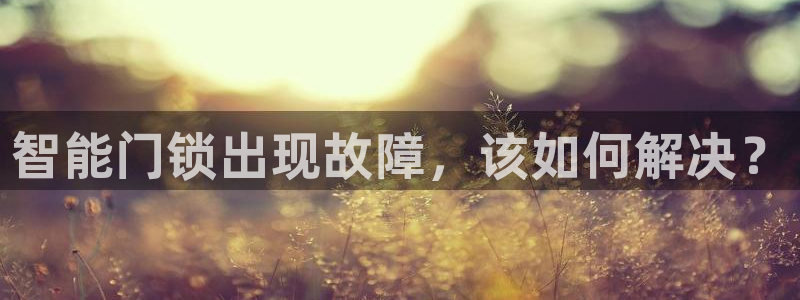 开丰娱乐网站官网下载：智能门锁出现故障，该如何解决？