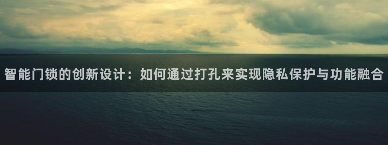 开丰娱乐前：智能门锁的创新设计：如何通过打孔来实现隐私保护与