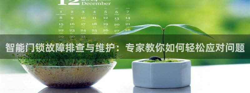 开丰娱乐登陆：智能门锁故障排查与维护：专家教你如何轻松应对问