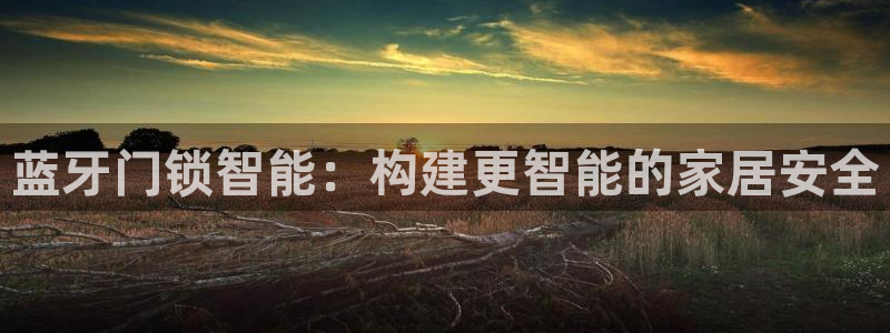 开丰娱乐开户：蓝牙门锁智能：构建更智能的家居安全