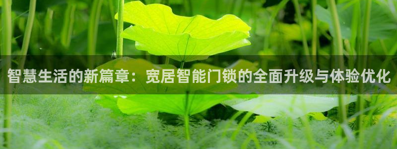 开丰娱乐万六七五一38：智慧生活的新篇章：宽居智能门锁的全面