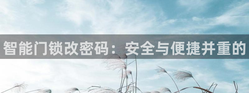 开丰娱乐平台注册：智能门锁改密码：安全与便捷并重的