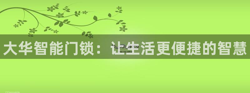 开丰娱乐地址：大华智能门锁：让生活更便捷的智慧