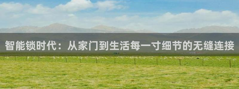 开丰娱乐山67五壹叁八：智能锁时代：从家门到生活每一寸细节的